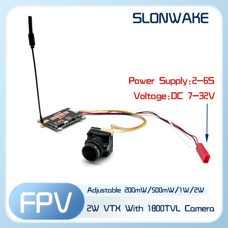 SLONWAKE 5.8G 56CH 2W transmit - Fpv Drone Camera recension och pris