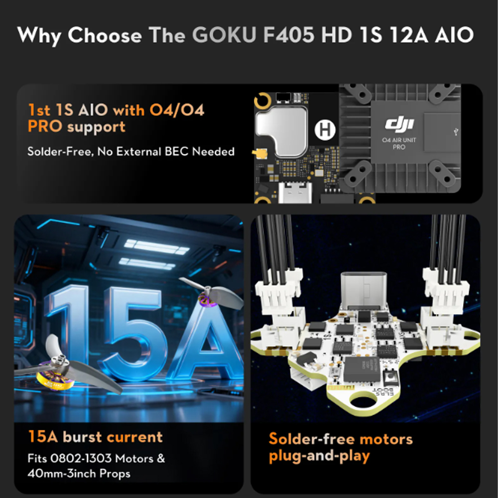 FLYWOO GOKU F405 HD 1S 12A AIO - Fpv Drone Flight Controller recension och pris